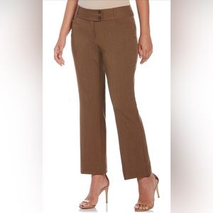 NWT Rafaella Curvy Fit Bootcut Stretch Dress Pants with Pickets - Size 12